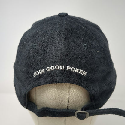 Young Money 5 Panel Black Hat One Size Suede Cards Join Good Poker Strapback