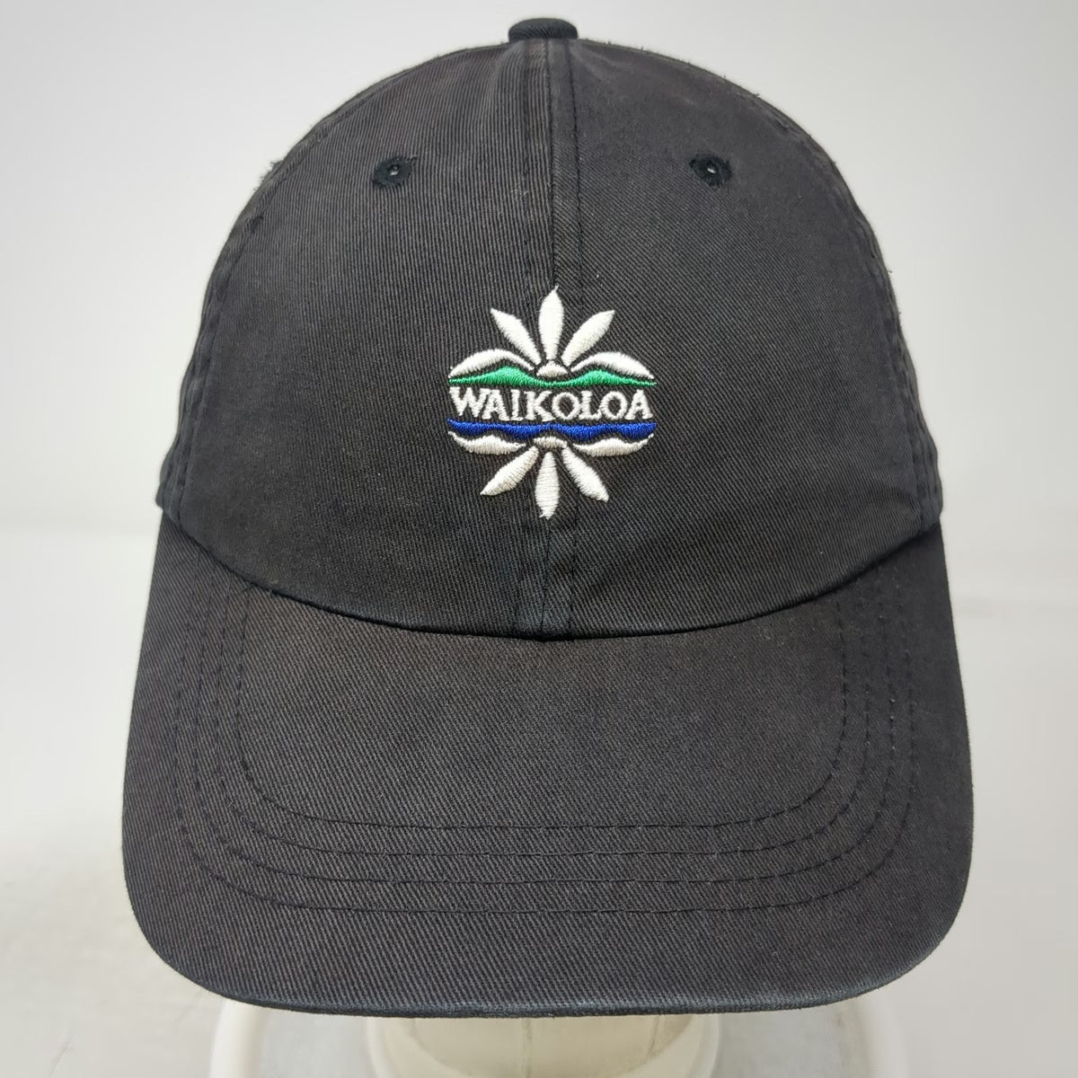 Imperial Baseball Cap Black One Size Waikoloa Hawaii Embroidered Strapback Hat