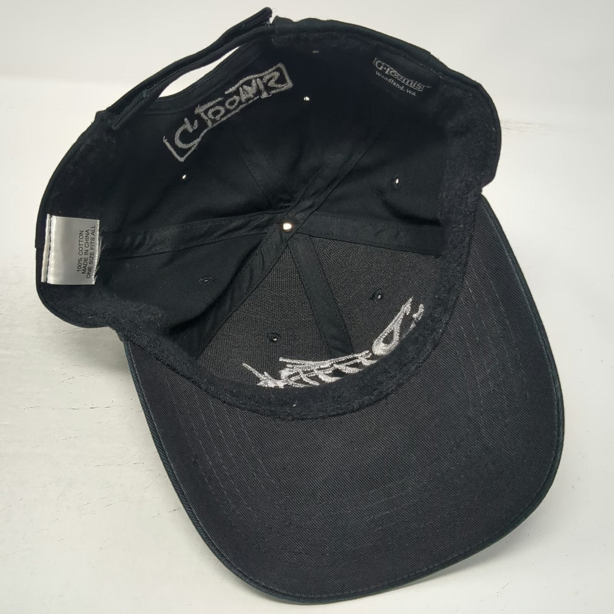 G. Loomis Baseball Cap Black One Size Fish Skeleton Logo Fishing Strapback Hat