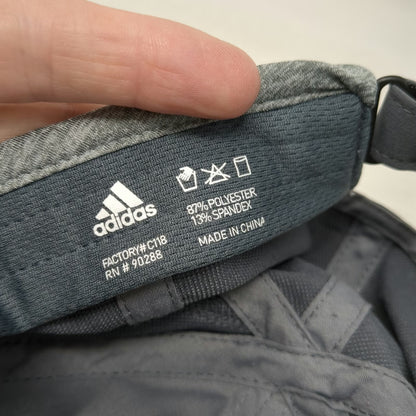 Adidas Baseball Cap Gray One Size Climalite Performance Curved Brim Sport Hat