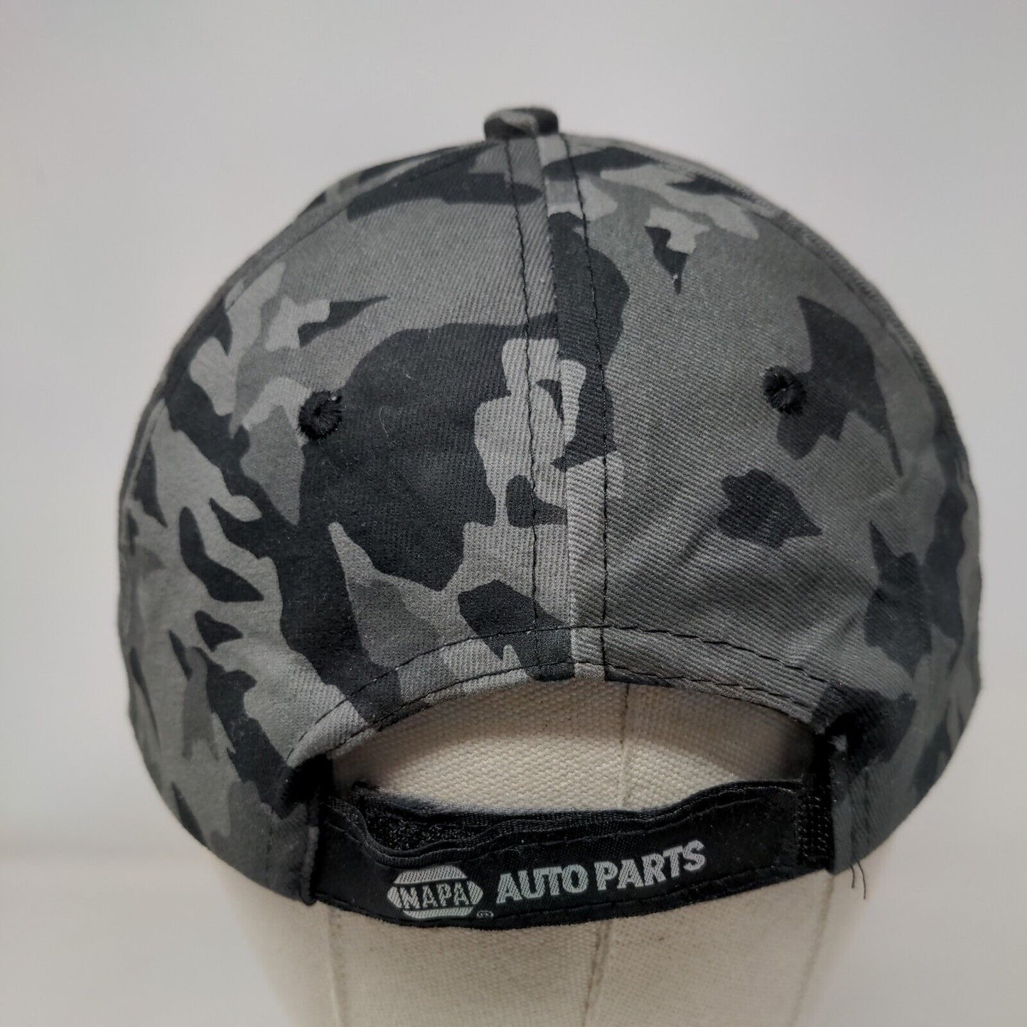 NAPA Auto Parts Strapback Hat Gray Camouflage OSFM Embroidered 6 Panel