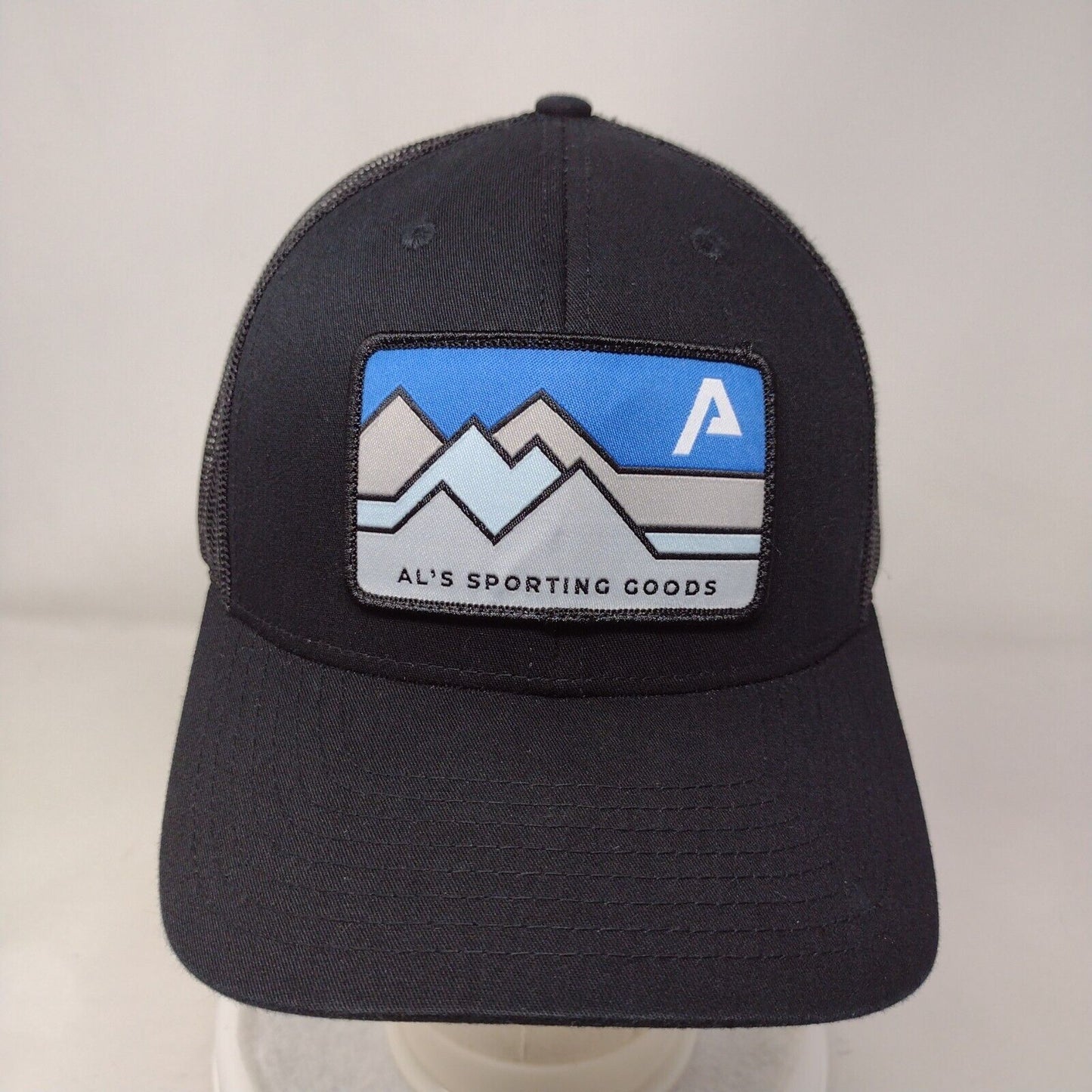 Al's Sporting Goods Snapback Trucker Hat Black OSFA Mesh Back Richardson