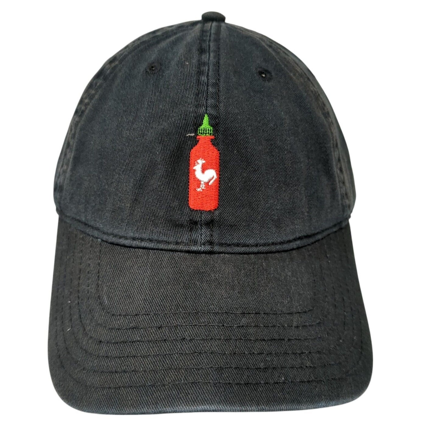 Sriracha Bottle With Chicken Slideback Hat Black One Size Adjustable