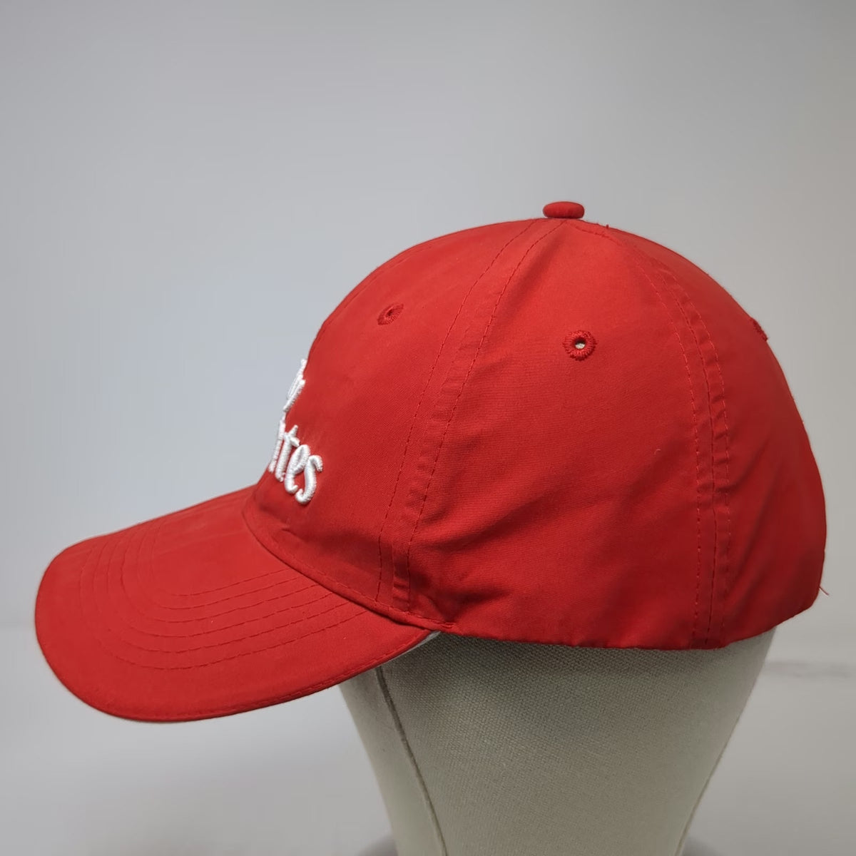 Emirates Fly Logo Baseball Cap Red One Size Adjustable Slideback Buckle Hat