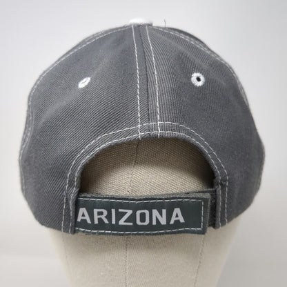 Arizona 3D Embroidery Baseball Cap Gray One Size Strapback AZ Patch Stitch Hat