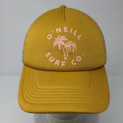 O'Neill Surf Co. Snapback Mesh Back Trucker Hat Yellow OSFA Colorblock