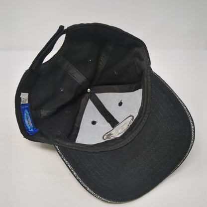 Hawaii Strapback Hat Black One Size Adjustable Embroidered 6 Panel