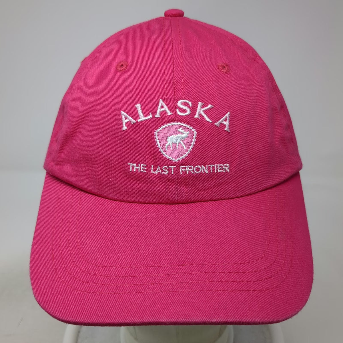 Prairie Mountain Alaska Last Frontier Pink One Size Baseball Cap Slideback Hat