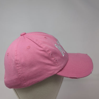 MYM Slideback Baseball Cap Pink One Size Adjustable Embroidered District