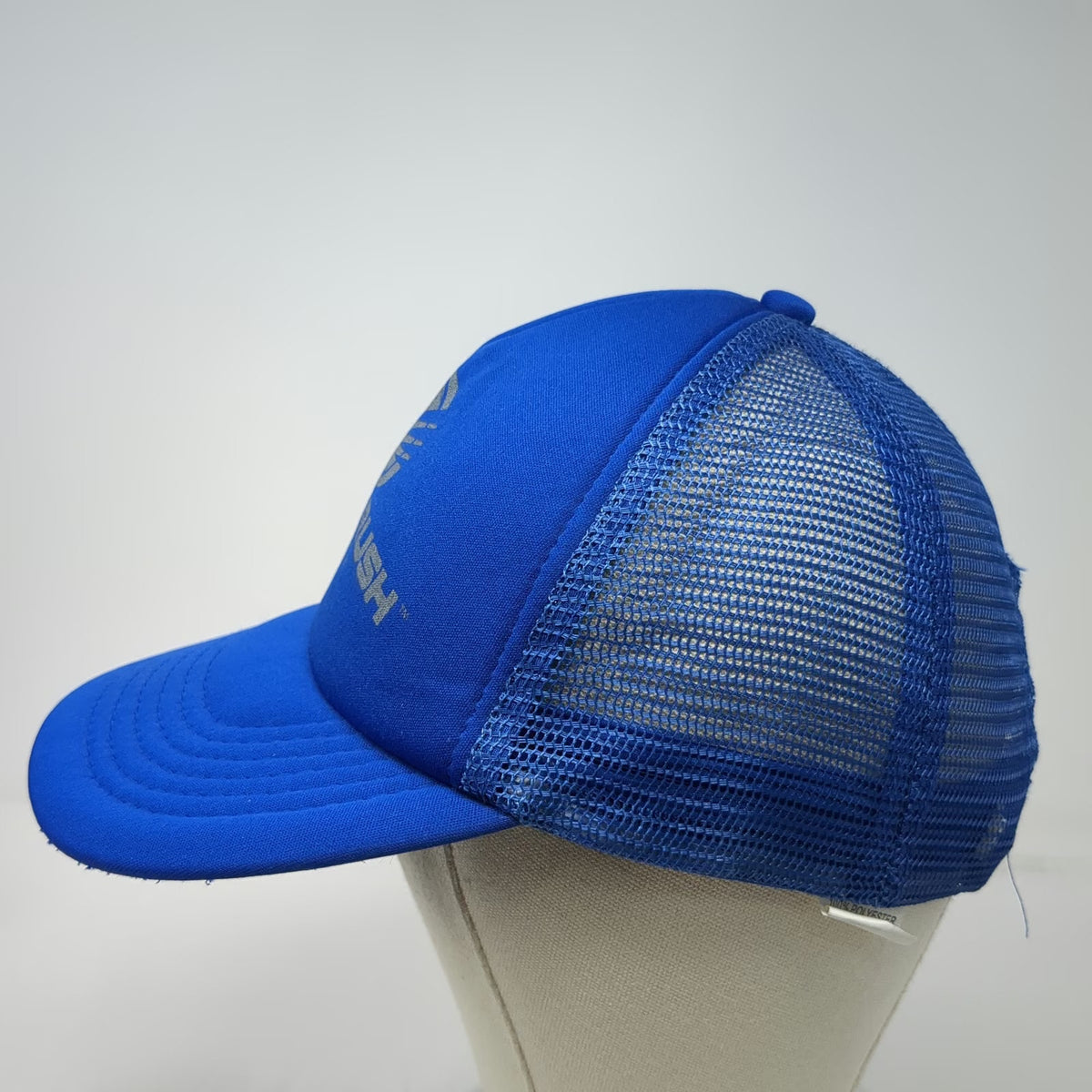 Rhino Rush Blue Trucker Hat One Size Mesh Snapback Foam Energy Graphic Logo Cap
