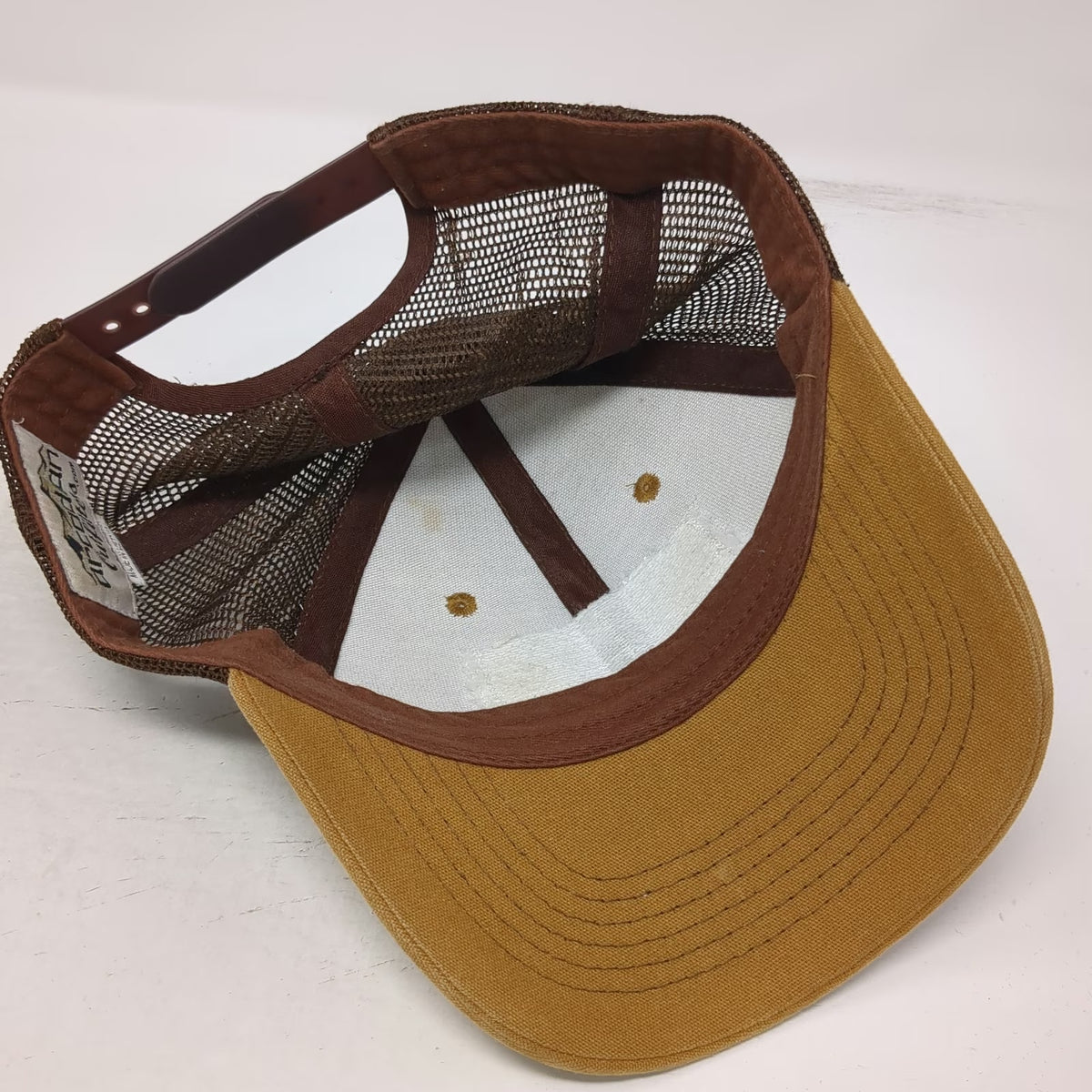 Arcadian Outfitters Trucker Hat Brown One Size Farm Animal American Flag Patch