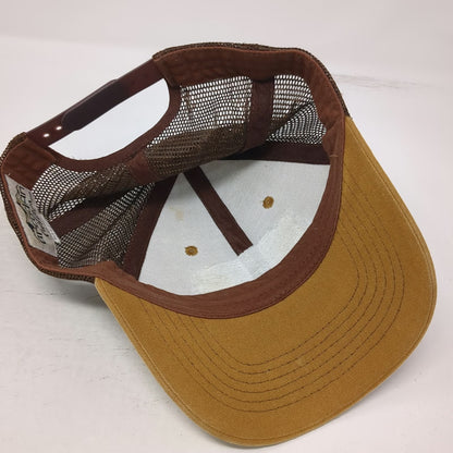 Arcadian Outfitters Trucker Hat Brown One Size Farm Animal American Flag Patch