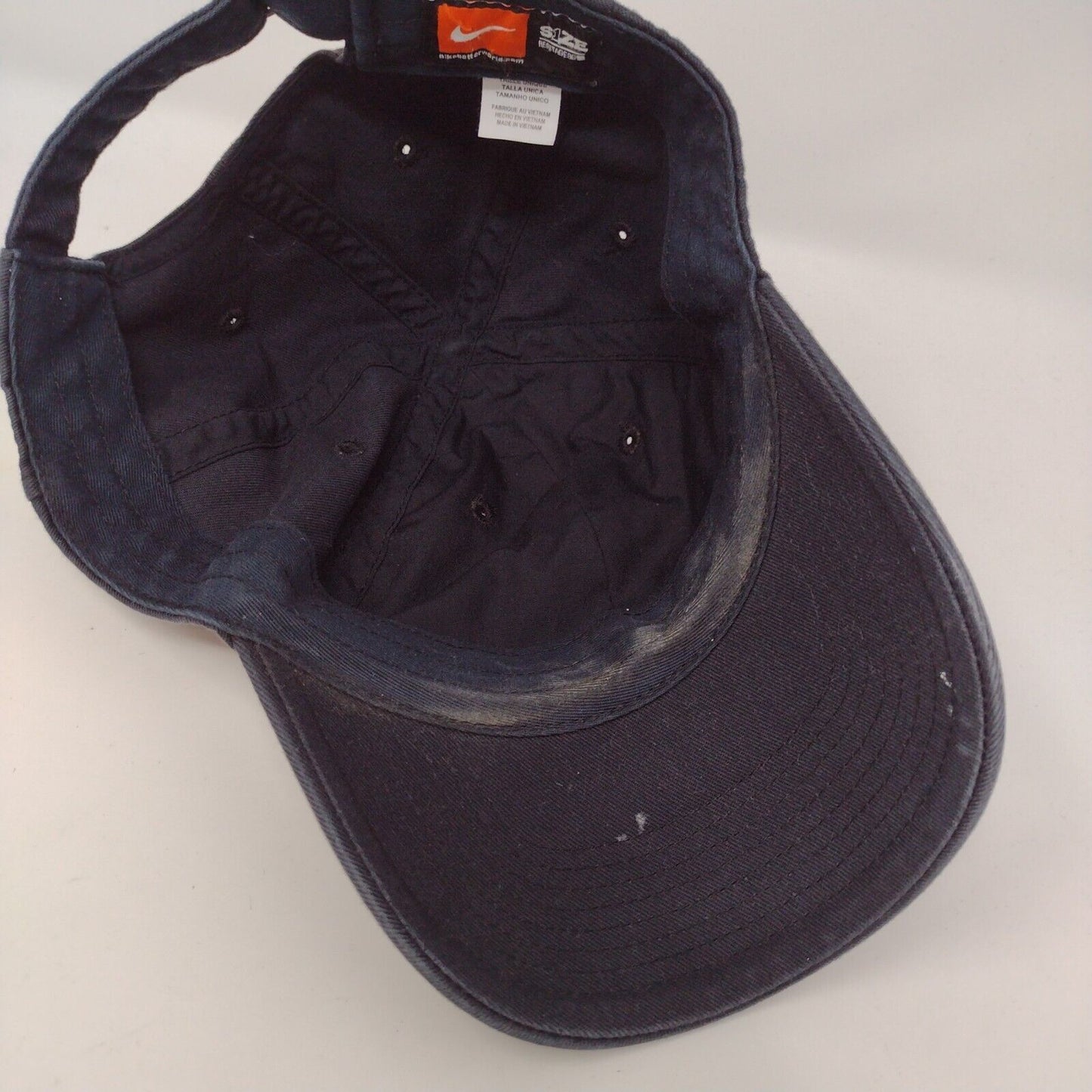 Nike Slideback Hat Blue OSFM Adjustable Embroidered Swoosh Logo Heritage86
