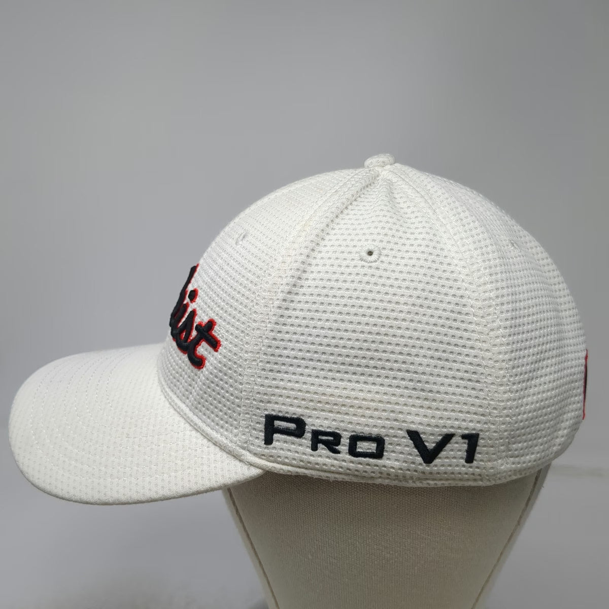 New Era Baseball Cap White XL Titleist Pro V1 FJ Golf Waffle Stretch Fit Hat