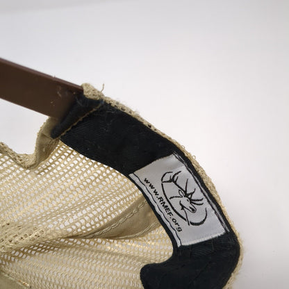 RMEF Volunteer Snapback Trucker Hat Brown One Size Adjustable Mesh Back