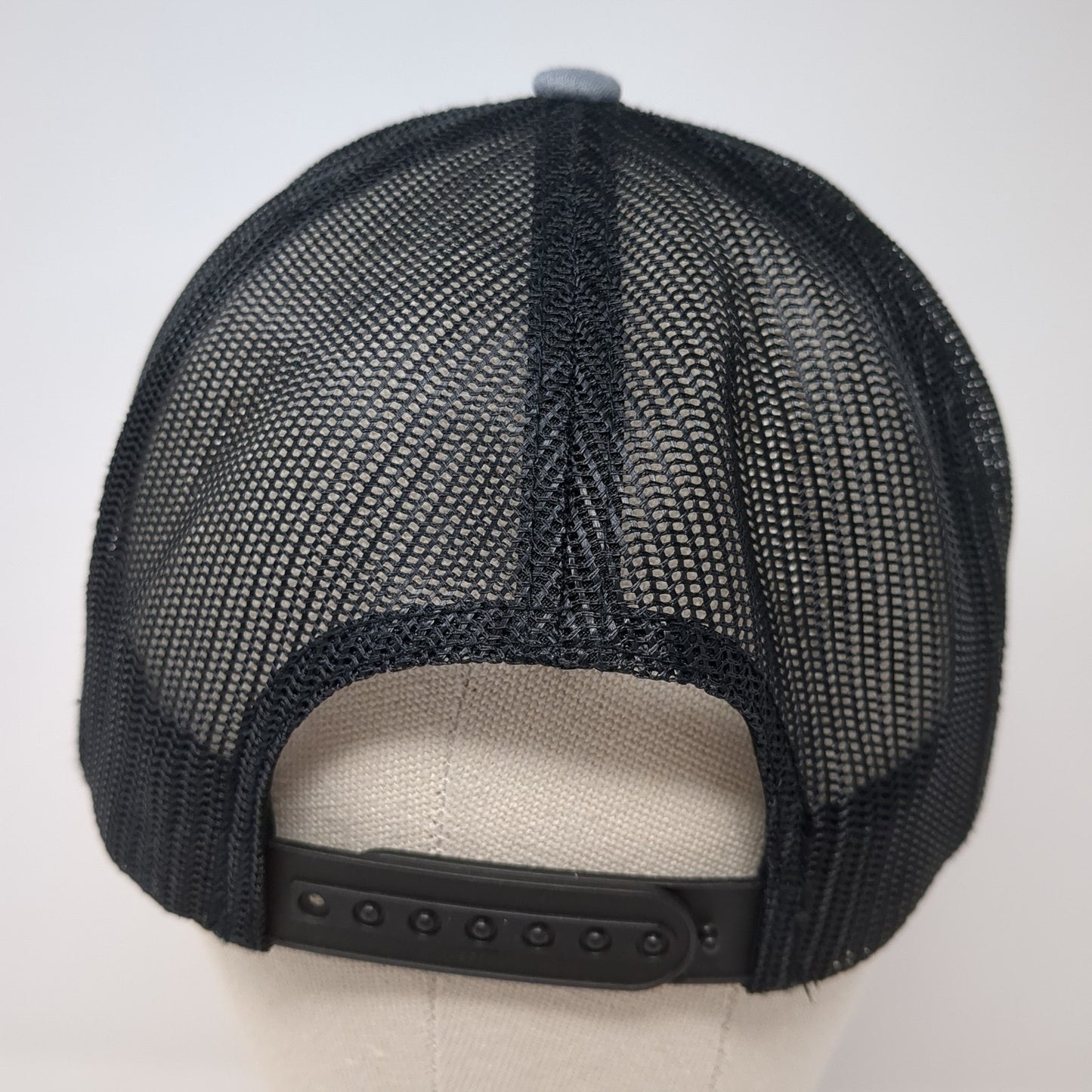 PCI EAT-3 Snapback Trucker Hat Gray One Size Mesh Back Yupoong 6 Panel