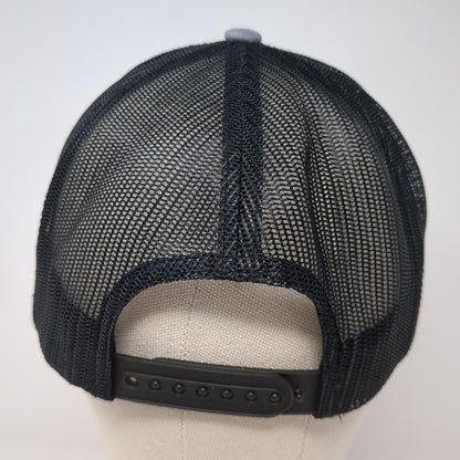 PCI EAT-3 Snapback Trucker Hat Gray One Size Mesh Back Yupoong 6 Panel