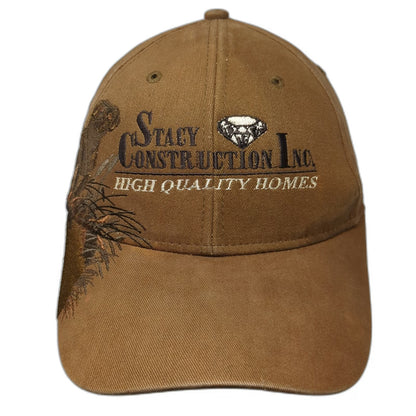 Dri Duck Brown Baseball Cap One Size Stacy Construction Dog Wildlife Series Hat