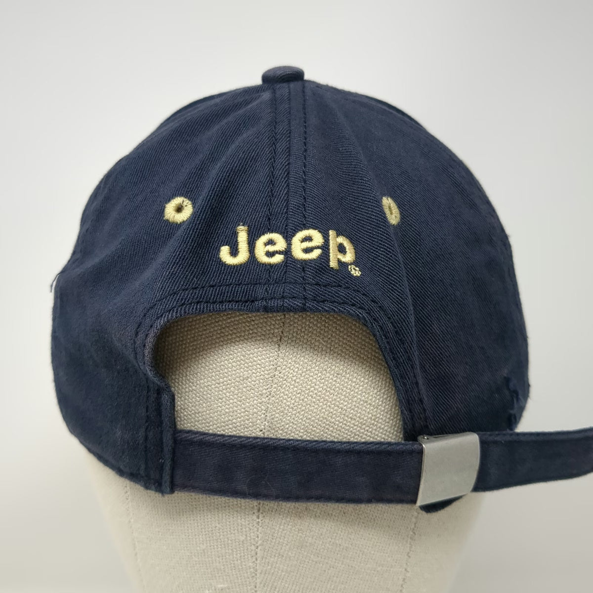 Jeep Baseball Cap Blue One Size Test the Limits Mountain Graphic Slideback Hat