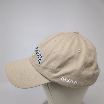 State Track 2018 IHSAA Slideback Hat Tan OS Adjustable Embroidered Fahrenheit