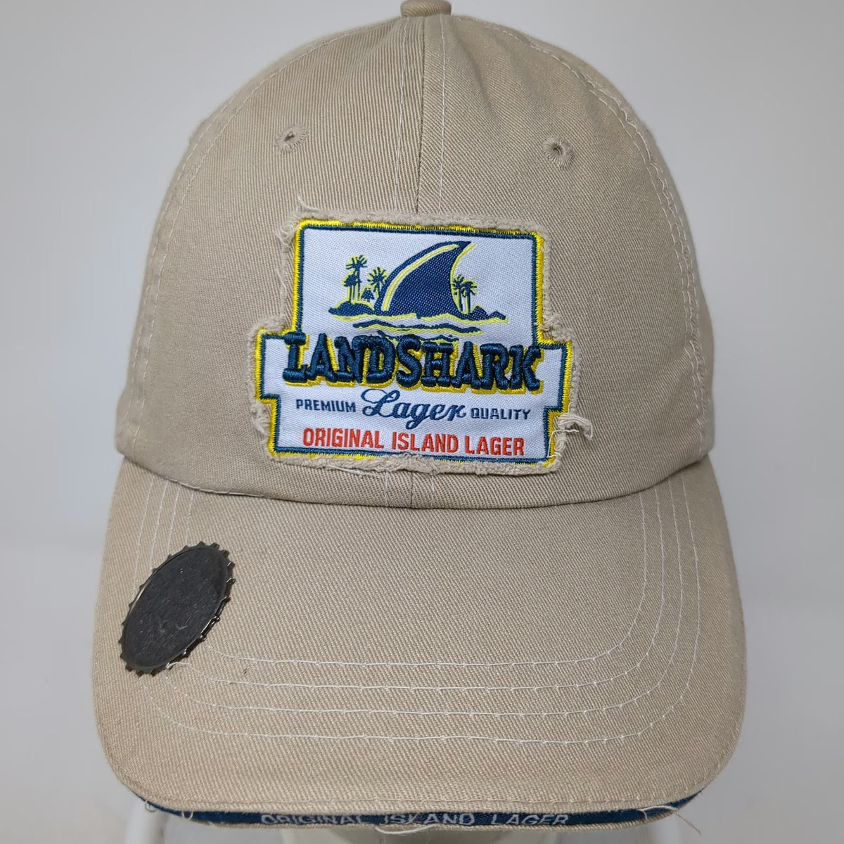 LandShark Lager Margaritaville Beige One Size Baseball Cap Bottle Opener Hat