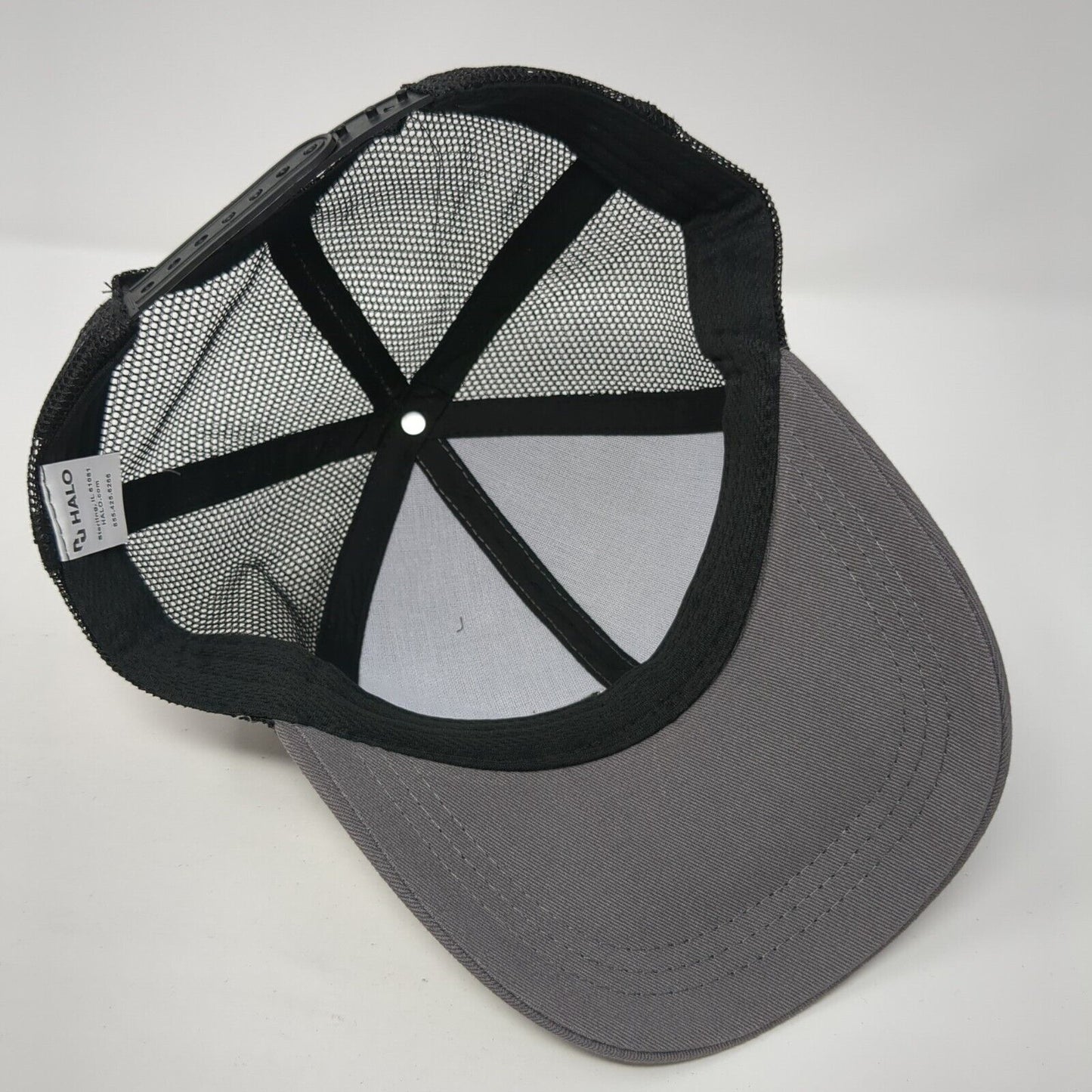 Krispy Kreme Doughnuts Snapback Trucker Hat Gray OS Adjustable Mesh Back HALO