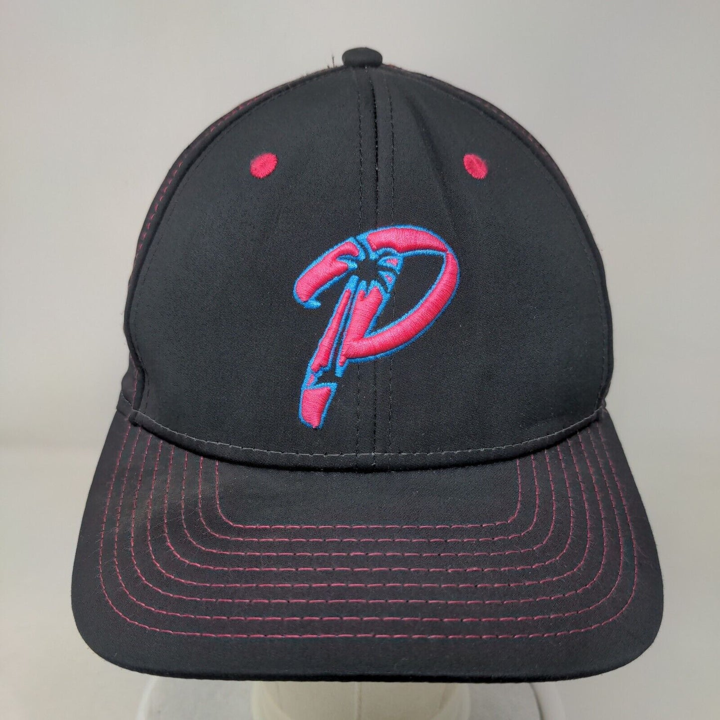P Florida Prime Sports Fitted Hat Black M/L Embroidered Dome Headwear Co.