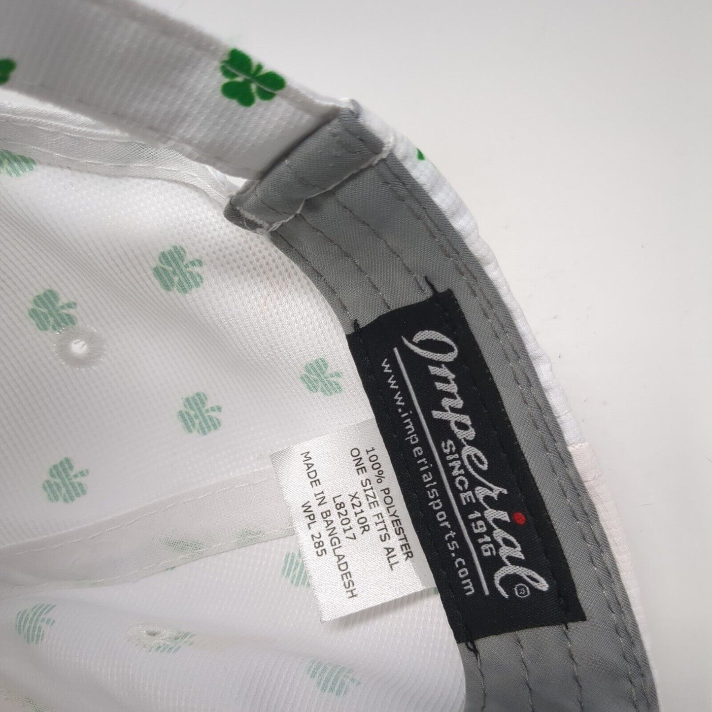Paddy Wagon Irish Pub Est 1996 Strapback Hat White OS Adjustable Clover Imperial