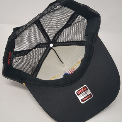 American Legion Trucker Hat Black One Size Adjustable Mesh Back 6 Panel Otto