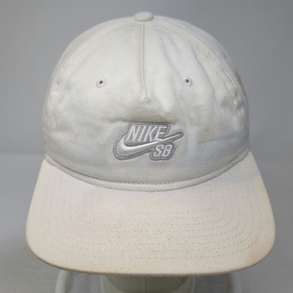 Nike 5 Panel Hat White One Size Snapback SB Embroidered Logo Skateboard Cap