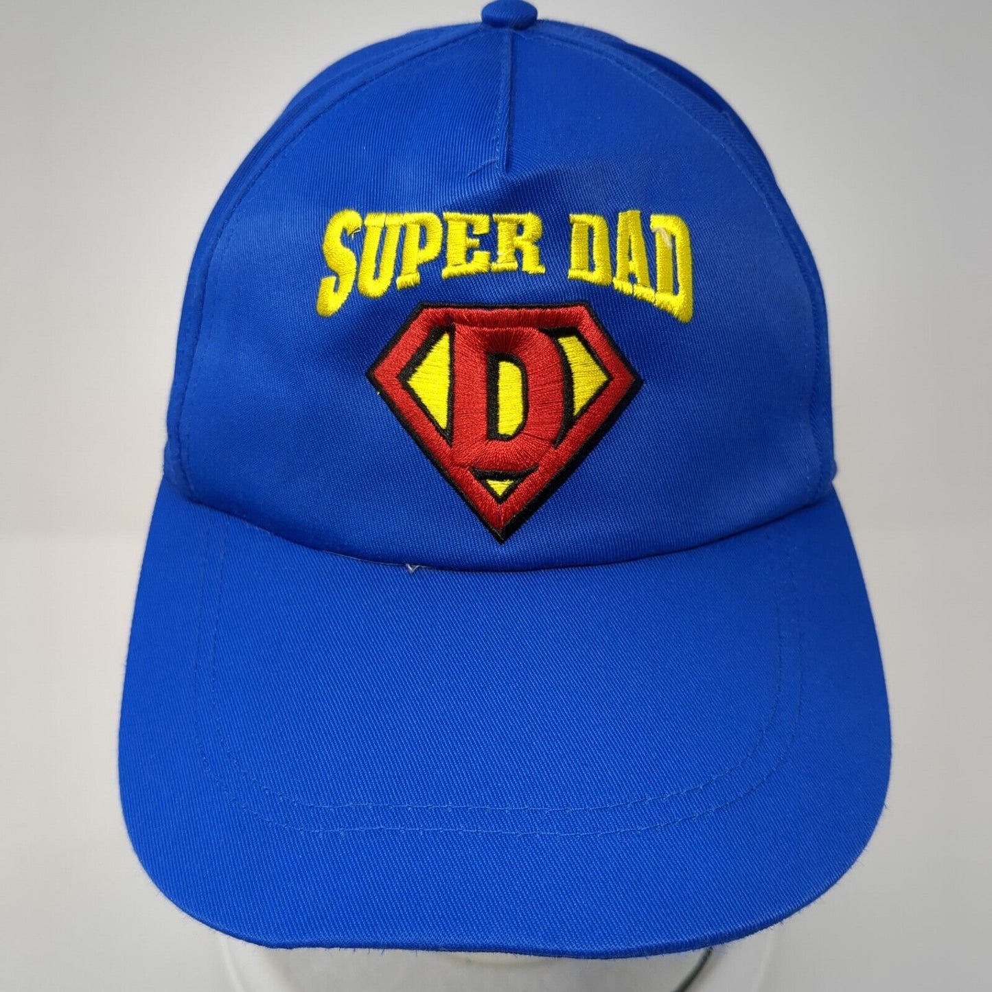 Super Dad Snapback Hat Blue One Size Adjustable Embroidered 6 Panel Dan Dee