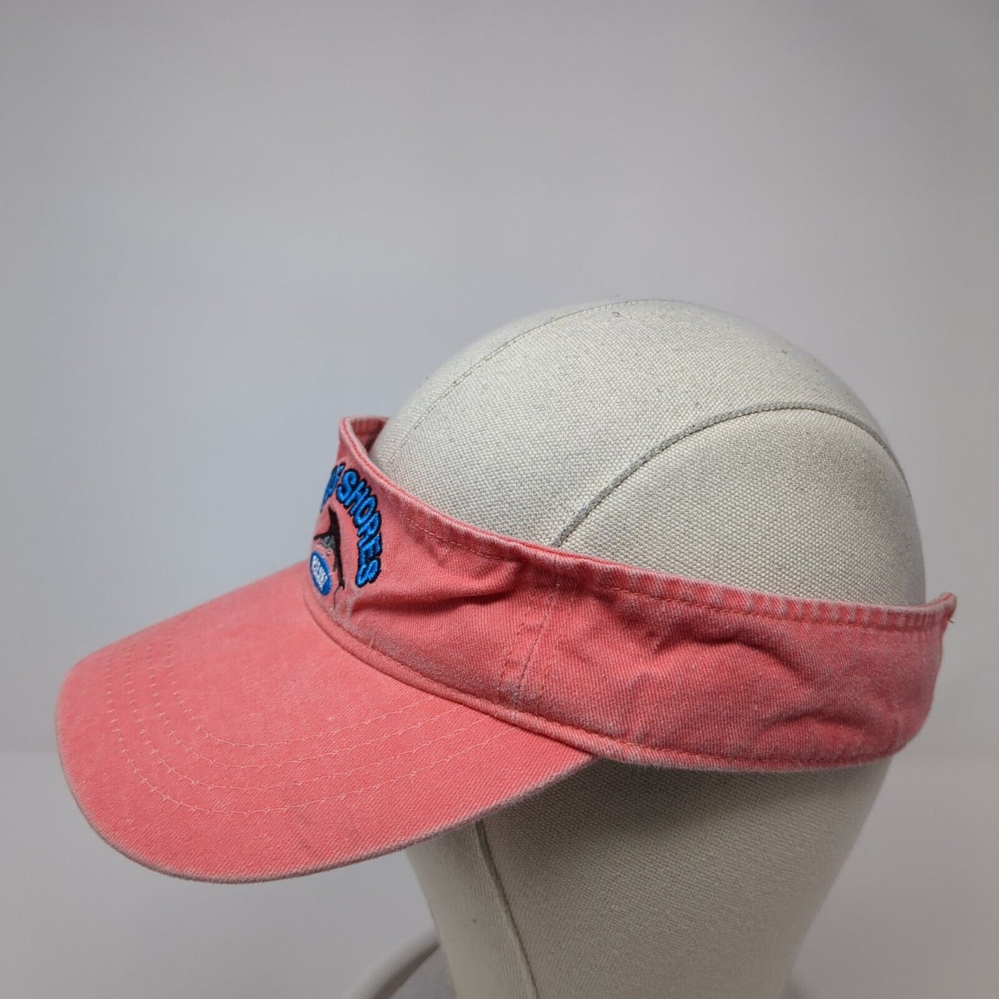 Gulf Shores Est. 1957 Sun Visor Hat Pink One Size Adjustable Embroidered Cotton