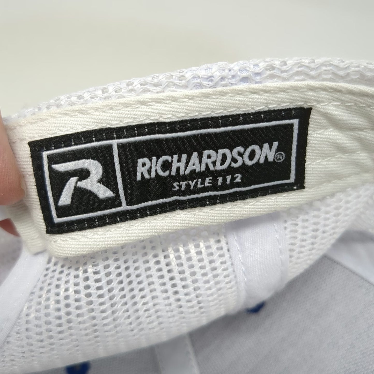 Richardson Trucker Hat Blue White One Size Helena Logo Mesh Snapback Style 112