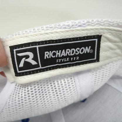 Richardson Trucker Hat Blue White One Size Helena Logo Mesh Snapback Style 112