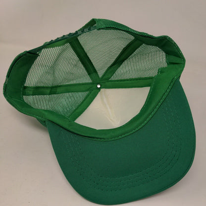 Clover Shamrock Snapback Mesh Back Trucker Hat Green One Size Adjustable