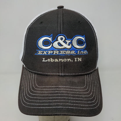 Richardson Men's Snapback Mesh Back Hat Black C&C Express Embroidered Logo