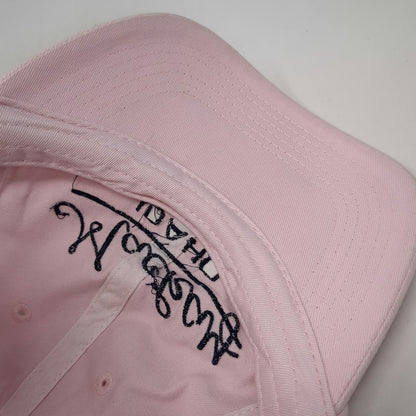 Mackay Idaho Pink One Size Baseball Cap Hat Slideback Script Embroidery Cotton