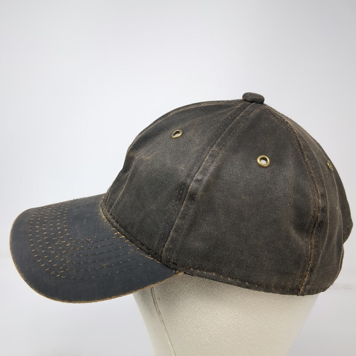George Baseball Cap Brown One Size Slideback Distressed Contrast Stitching Hat