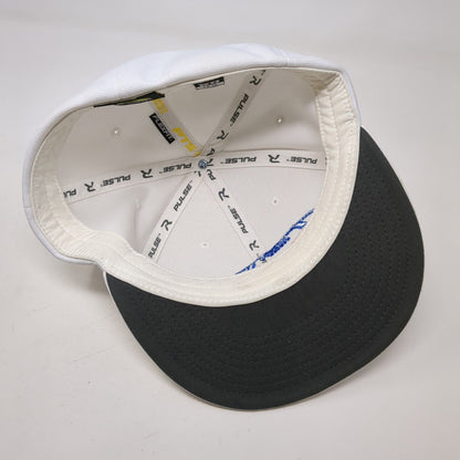 Optimist Football Fitted Hat White L/XL Flexfit Embroidered PTS20 Richardson