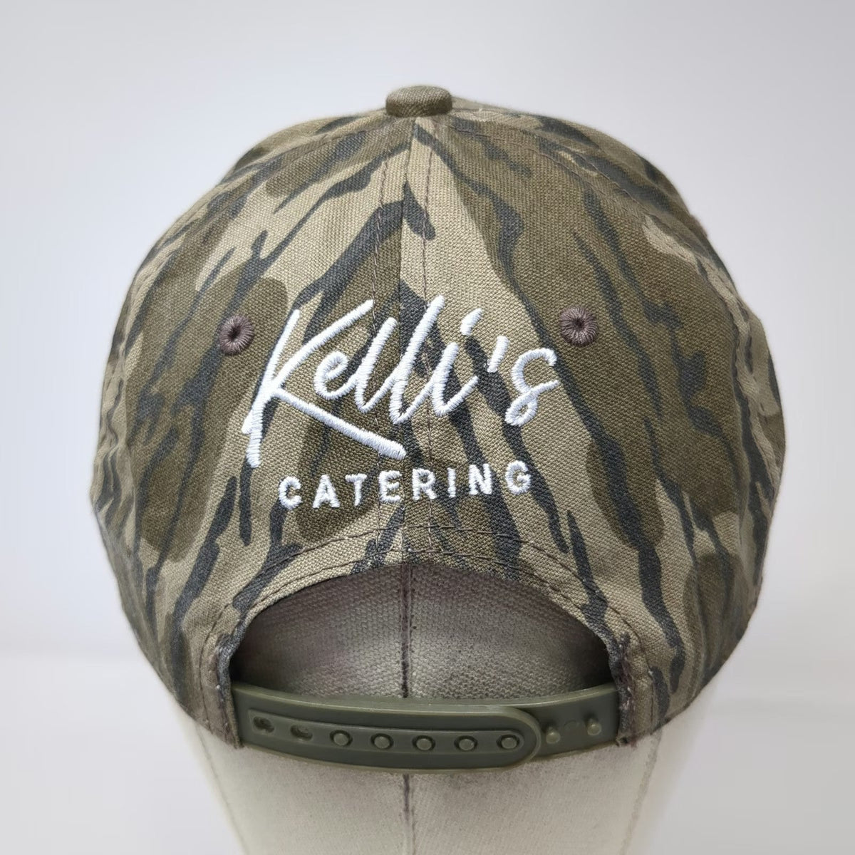 Outdoor Cap Snapback Green One Size Camo Kelli's Catering Fish Logo Hat