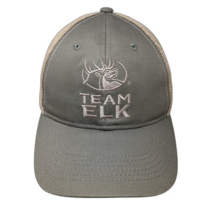 Outdoor Cap Trucker Hat Gray One Size Team Elk RMEF Mesh Snapback Hunting Logo