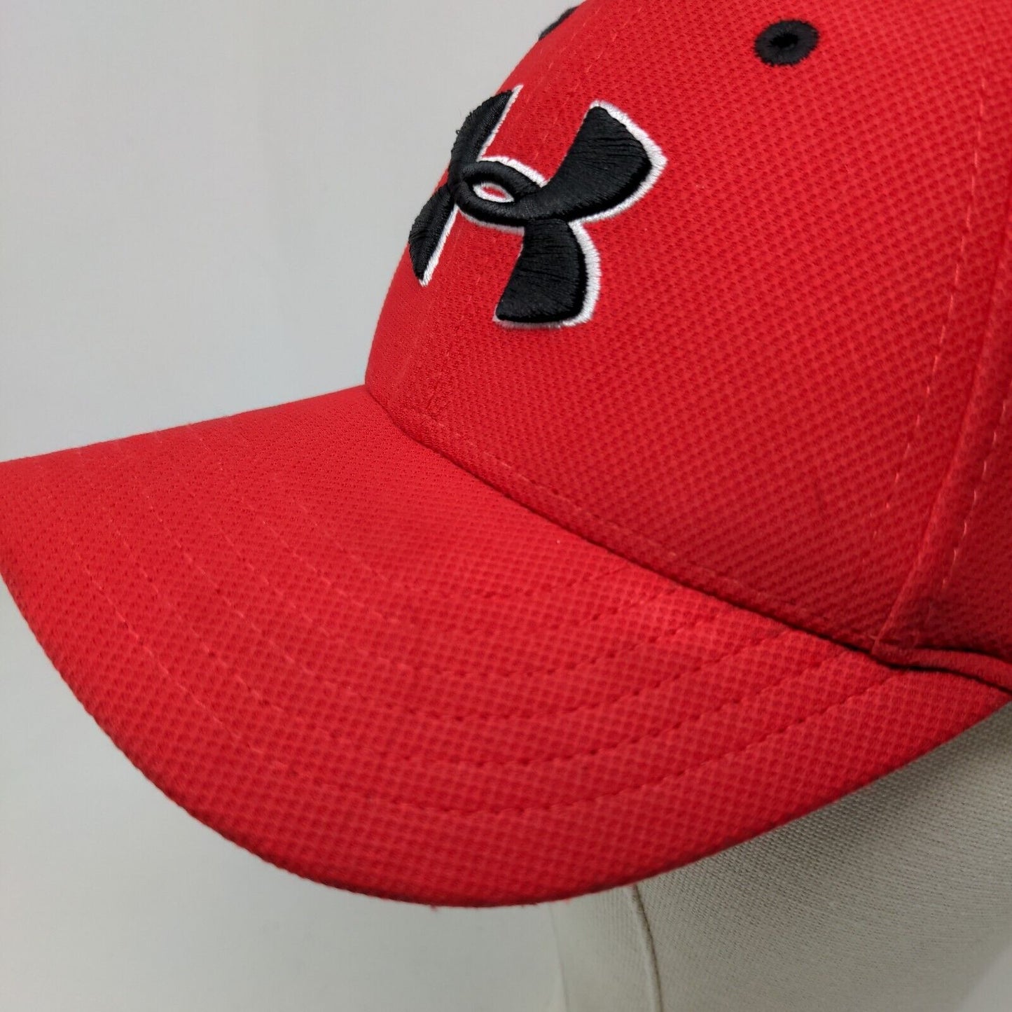 Under Armour Boy's Fitted Hat Red Size M 4-6 Years Embroidered Logo