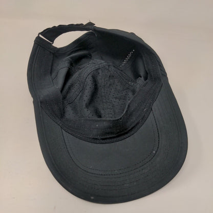 Nike Swoosh Featherlight Strapback Hat Black One Size Adjustable Dri-Fit