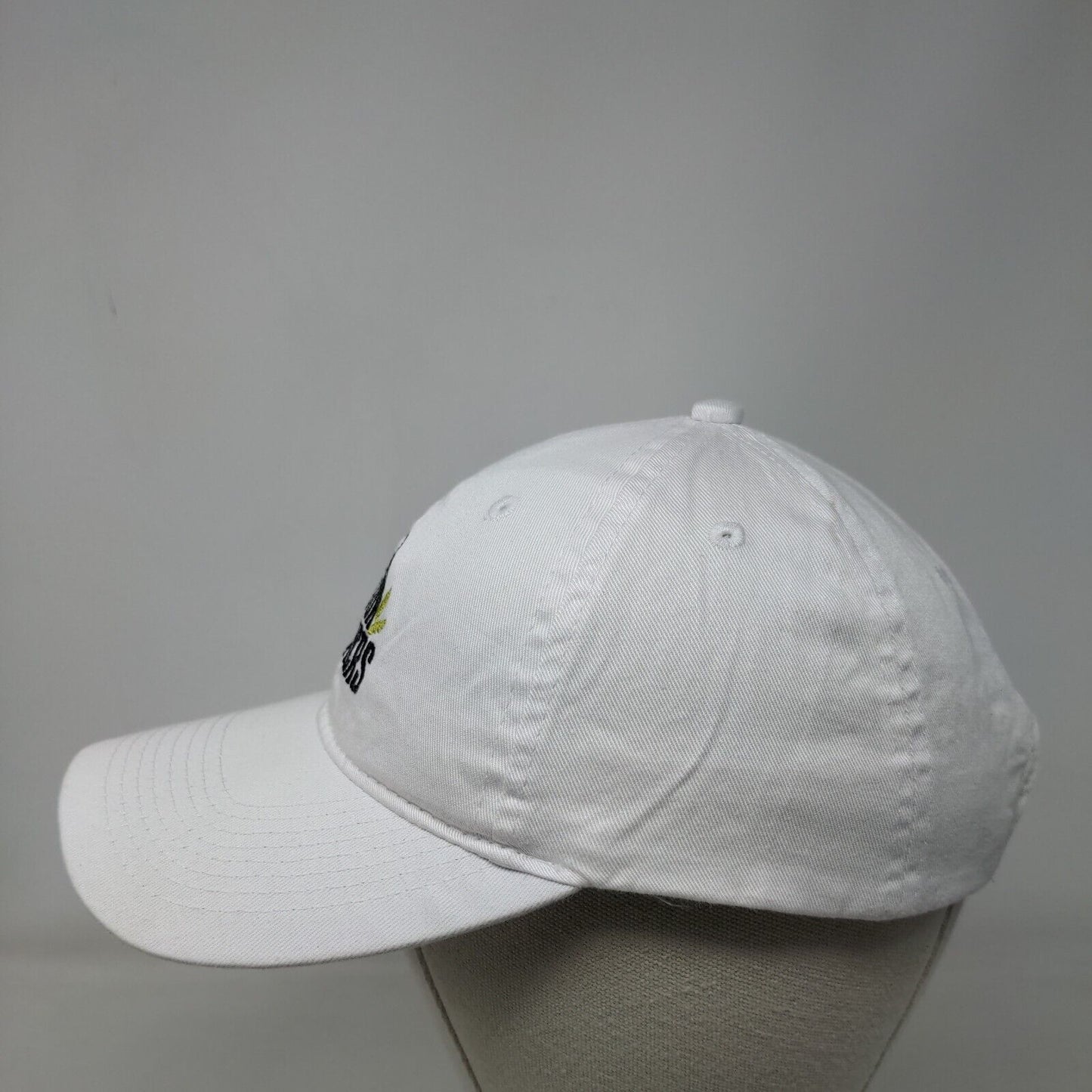 Four Fathers Strapback Hat White One Size Adjustable Embroidered Port & Company