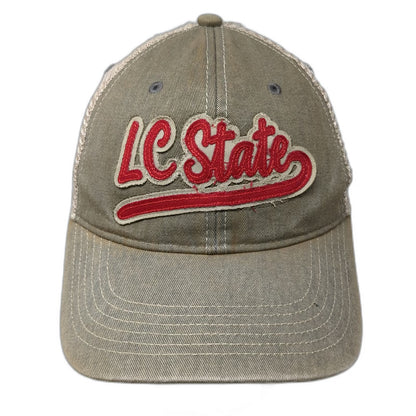 Lewis-Clark State College Legacy Trucker Hat Brown Red One Size Snapback Mesh