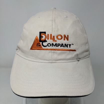 Dillon & Company Strapback Hat Cream One Size Embroidered Bayside