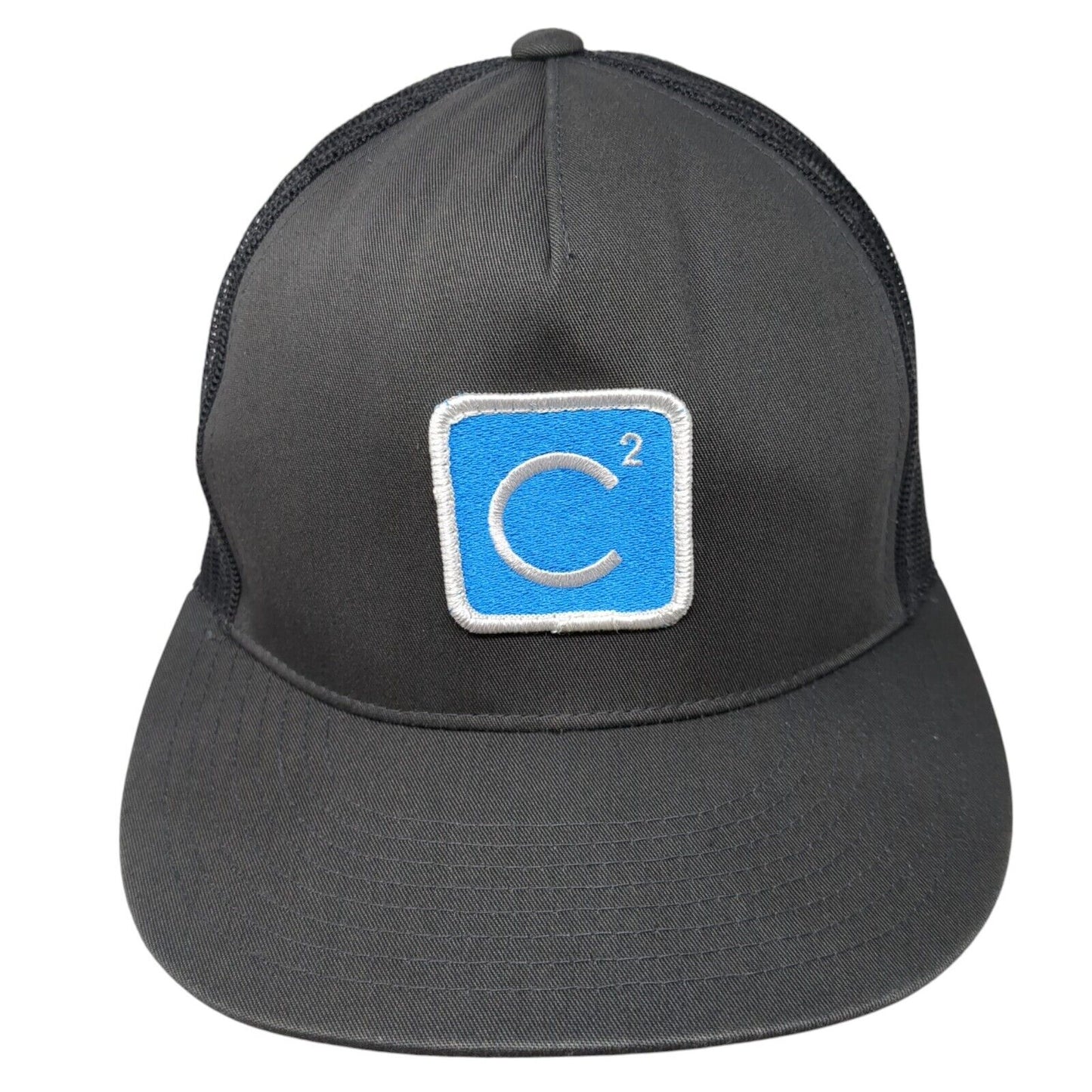 C² Snapback Trucker Hat Gray One Size Adjustable Embroidered Classics Yupoong