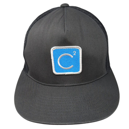 C² Snapback Trucker Hat Gray One Size Adjustable Embroidered Classics Yupoong