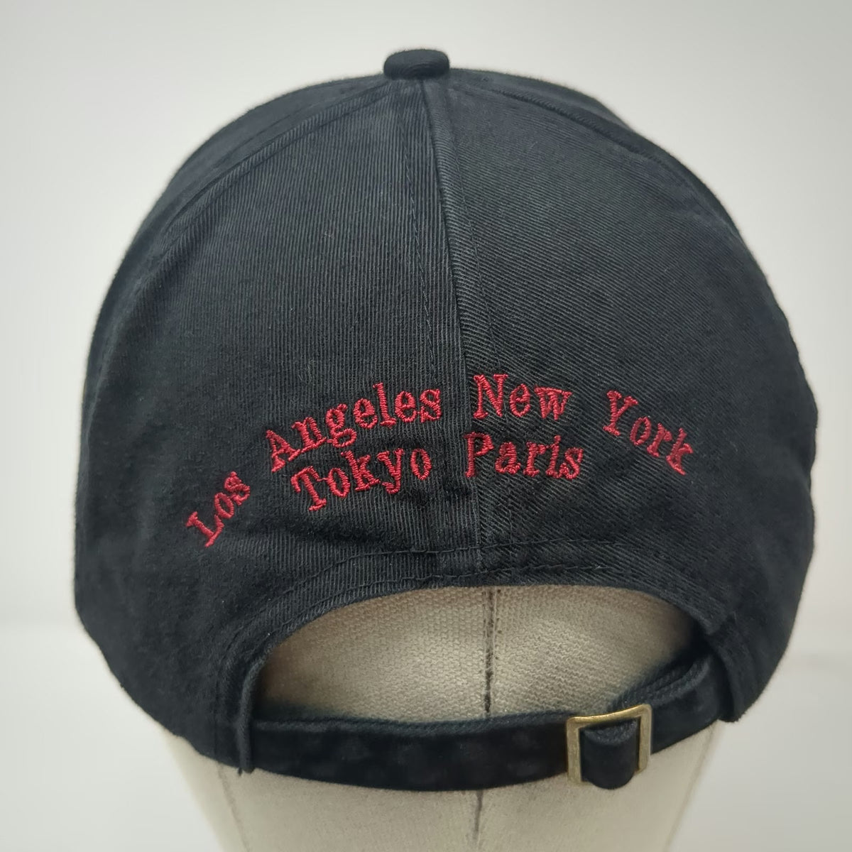 Baseball Cap Black One Size Secured Capital Corp Slideback Los Angeles Tokyo Hat