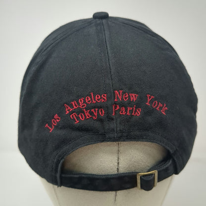 Baseball Cap Black One Size Secured Capital Corp Slideback Los Angeles Tokyo Hat